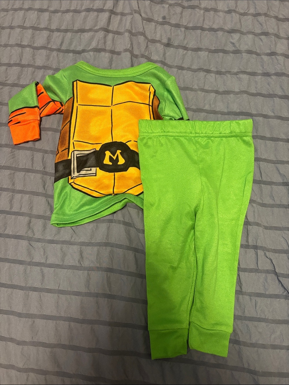 Green Turtle Shell Kids Costume Pajama Set